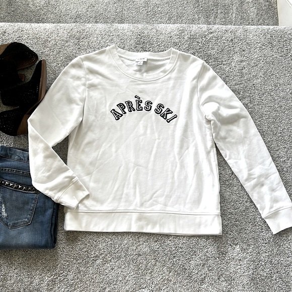 J. Crew Après Ski Pullover Sweatshirt - Picture 2 of 7